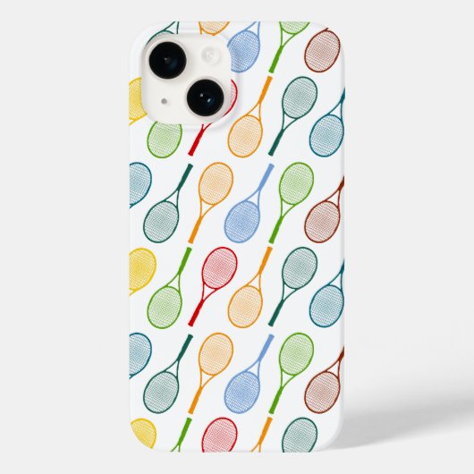 Kleurrijke tennisrackets patroon Case-Mate iPhone case (Achterkant)