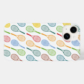 Kleurrijke tennisrackets patroon Case-Mate iPhone case (Achterkant (horizontaal))