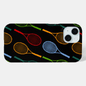 Kleurrijke tennisrackets patroon Case-Mate iPhone case (Achterkant (horizontaal))