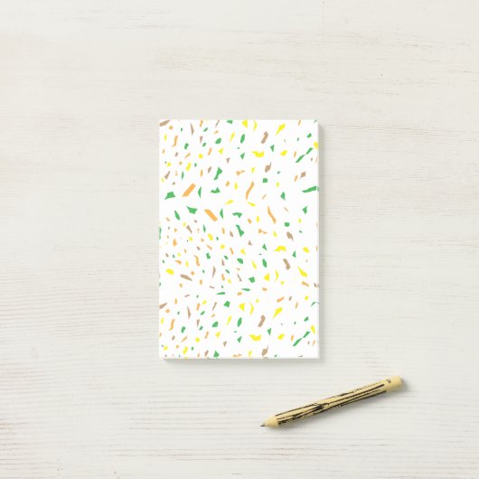 Kleurrijke terrazzo-artikelen post-it® notes (Op bureau)
