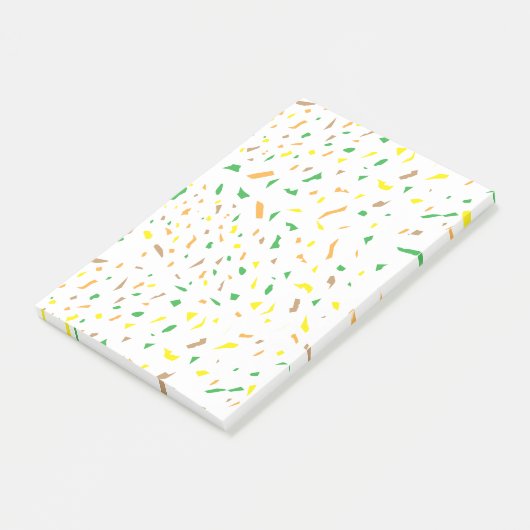 Kleurrijke terrazzo-artikelen post-it® notes (Schuin)