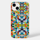 Kleurrijke Terrazzo Mozaïek iPhone case (Achterkant)