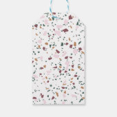 Kleurrijke Terrazzo Patroon Vakantie Cadeaulabel (Achterkant)