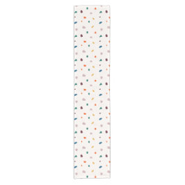 Kleurrijke Terrazzo Print Fun Table Runner Korte Tafelloper