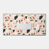 Kleurrijke Terrazzo Vormen Patroon Bureaumat (Keyboard & Muis)