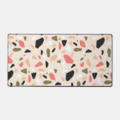 Kleurrijke Terrazzo Vormen Patroon Bureaumat (Voorkant)