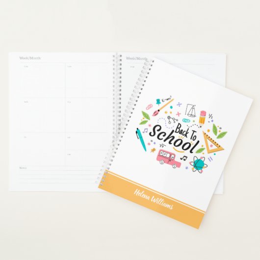 Kleurrijke Terug naar School Custom Student Teache Planner (Display)