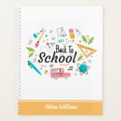 Kleurrijke Terug naar School Custom Student Teache Planner (Voorkant)