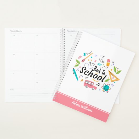 Kleurrijke Terug naar School Custom Student Teache Planner (Display)