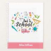 Kleurrijke Terug naar School Custom Student Teache Planner (Voorkant)