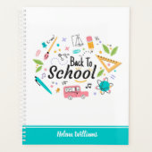 Kleurrijke Terug naar School Custom Student Teache Planner (Voorkant)
