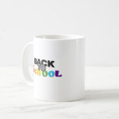Kleurrijke Terug naar School Lettering Koffiemok (Voorkant links)