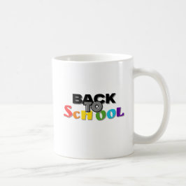 Kleurrijke Terug naar School Lettering Koffiemok