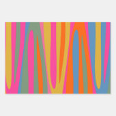 Kleurrijke Terzo Stripes Helder Abstract Patroon Inpakpapier Vel (Voorkant)