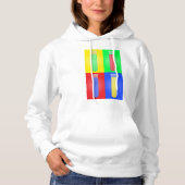 Kleurrijke testbuizen hoodie (Voorkant)