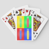 Kleurrijke testbuizen pokerkaarten (Achterkant)