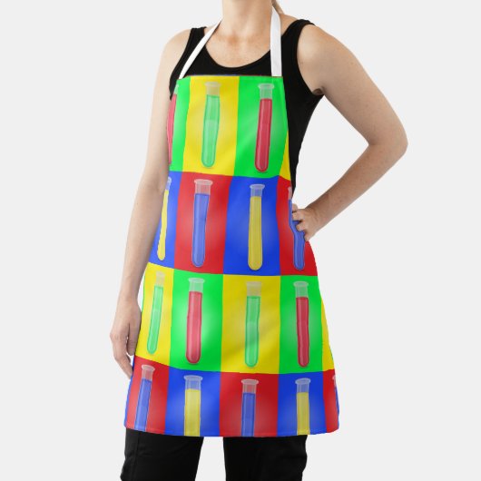 Kleurrijke testbuizen schort (Insitu)