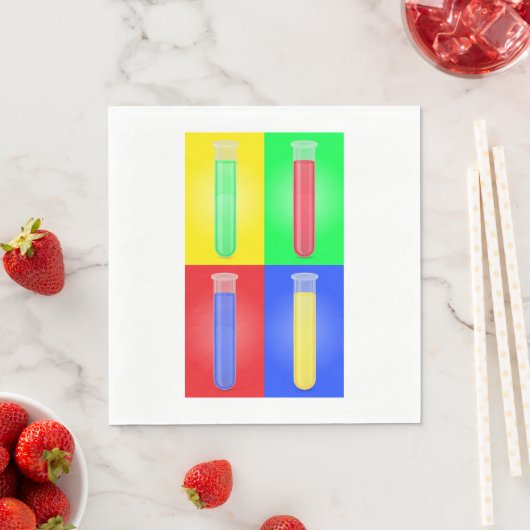Kleurrijke testbuizen servet (Insitu)