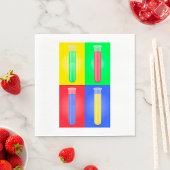 Kleurrijke testbuizen servet