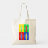 Kleurrijke testbuizen tote bag (Achterkant)