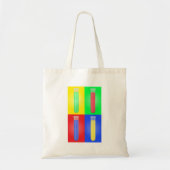 Kleurrijke testbuizen tote bag (Voorkant)