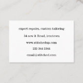 Kleurrijke textiel thema visitekaartje (Achterkant)