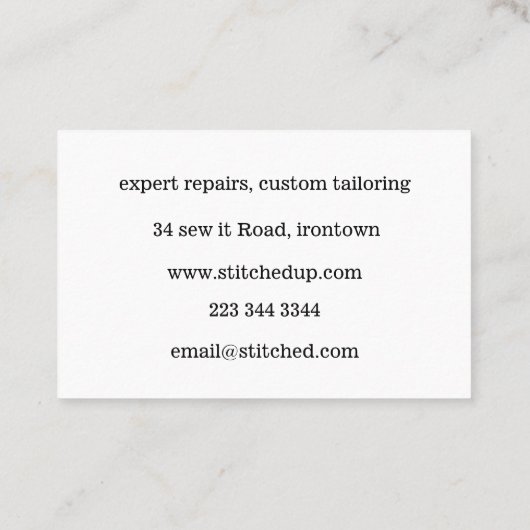 Kleurrijke textiel thema visitekaartje (Achterkant)