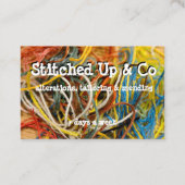 Kleurrijke textiel thema visitekaartje (Voorkant)