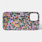 Kleurrijke textielstoffen iPhone hoesje (Achterkant horizontaal)