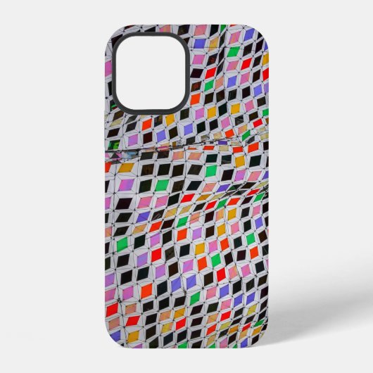 Kleurrijke textielstoffen iPhone hoesje (Achterkant)
