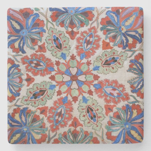 Kleurrijke textieltextuur uit Israel SquareCoaster Stenen Onderzetter (Voorkant)