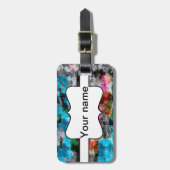 Kleurrijke textuur bagagelabel (Voorkant verticaal)