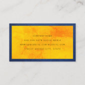 Kleurrijke textuur | Blauwe ledergrens Visitekaartje (Achterkant)