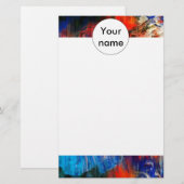 Kleurrijke textuur briefpapier (Voorkant / Achterkant)