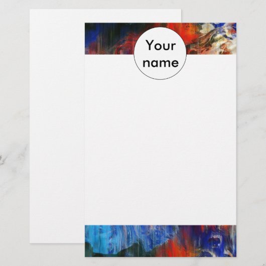 Kleurrijke textuur briefpapier (Voorkant / Achterkant)