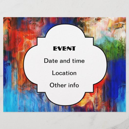 Kleurrijke textuur flyer (Voorkant)