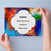 Kleurrijke textuur flyer (Hand)