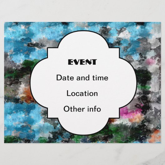 Kleurrijke textuur flyer (Voorkant)