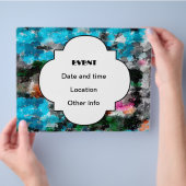 Kleurrijke textuur flyer (Hand)