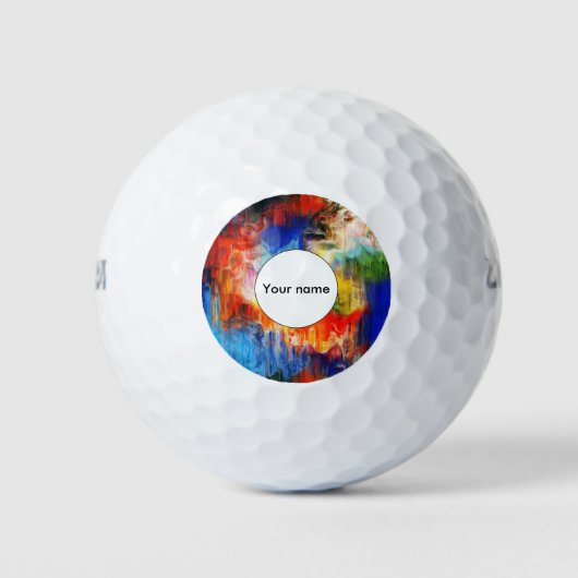Kleurrijke textuur golfballen (Voorkant)