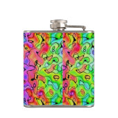 Kleurrijke textuur heupfles (Achterkant)