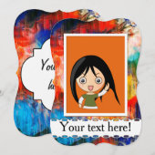 Kleurrijke textuur kaart (Voorkant / Achterkant)