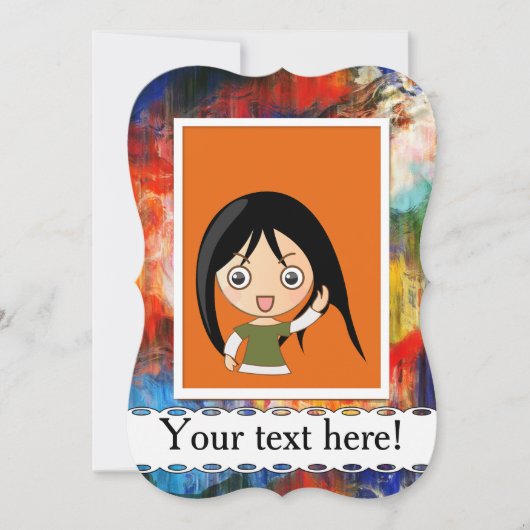 Kleurrijke textuur kaart (Voorkant)