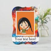 Kleurrijke textuur kaart (Staand voorkant)