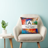 Kleurrijke textuur kussen (Stoel)