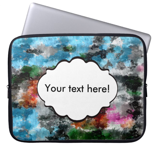 Kleurrijke textuur laptop sleeve (Voorkant)