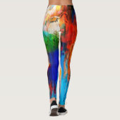Kleurrijke textuur leggings (Achterkant)
