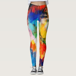 Kleurrijke textuur leggings