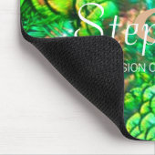 Kleurrijke textuur levendig Peacock creatieve kant Muismat (Hoek)