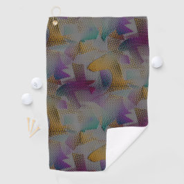 Kleurrijke textuur met kleine romige geometrische  golfhanddoek